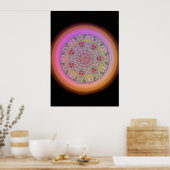 Bloem Mandala - Veerbaar Poster (Keuken)