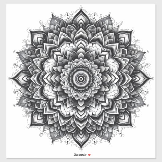 bloem mandala vinyl sticker (Vel)