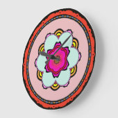 Bloem mandala wandklok (Hoek)