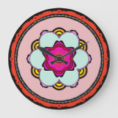 Bloem mandala wandklok (Voorkant)