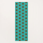 Bloem Mandala Zen Peacock Green Copper Brown Yogamat (Achterkant)