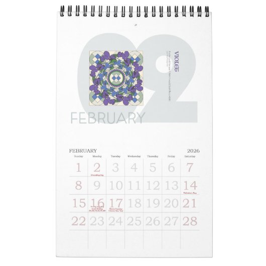 Bloem Mandalas Kalender (Feb 2026)