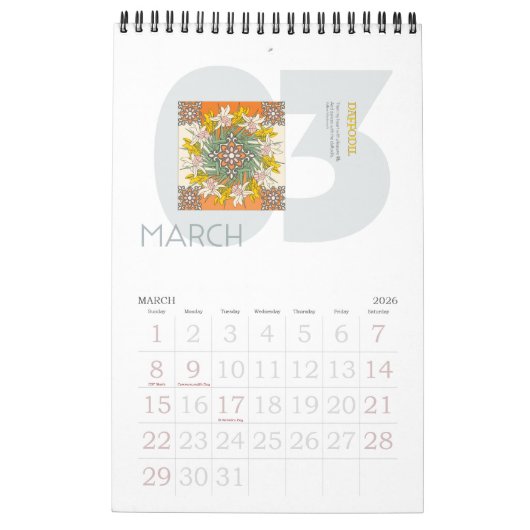 Bloem Mandalas Kalender (Mar 2026)