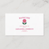 Bloem & Manicure Roze Visitekaartje (Achterkant)