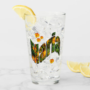 Bloem Maria Naam Logo, Glas