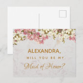 Bloem Marmer Orchideeën Bruidsmeisje Ansichtkaart Feestdagenkaart (Voorkant / Achterkant)