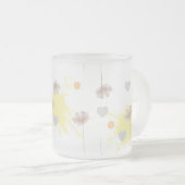bloem matglas koffiemok (Voorkant rechts)