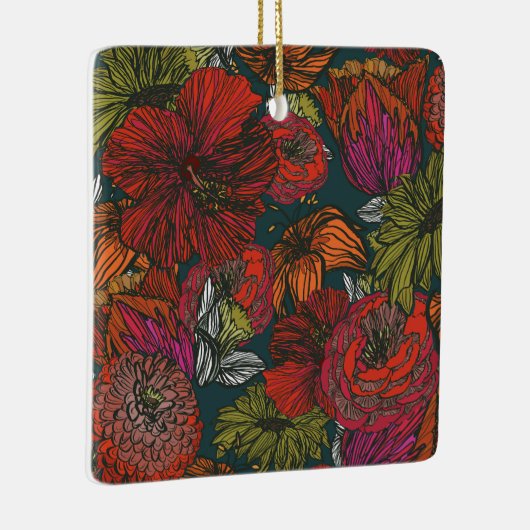 Bloem Medley Keramisch Ornament (Rechts)