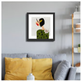 Bloem Meisje 2 Glam Mode Illustratie Kunst Perfect Poster