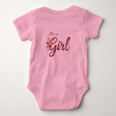 Bloem Meisje Baby Shower Favor Romper (Achterkant)