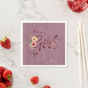 Bloem Meisje Baby Shower Servet