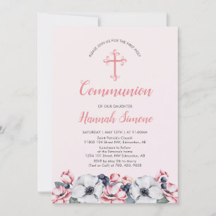 Bloem, meisje   Eerste communie / bevestiging Kaart