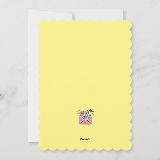 Bloem Meisje Shana Tove Mooie Originele en Beteken Feestdagenkaart (Achterkant)