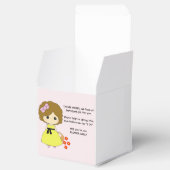 Bloem meisje voorstel doos - brunette bedankdoosjes (Geopend)