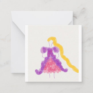 Bloem Meisjes Rapunzel Notitiekaartje
