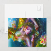 Bloem Mermaid Briefkaart (Voorkant / Achterkant)