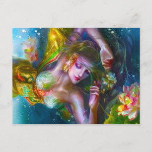 Bloem Mermaid Briefkaart