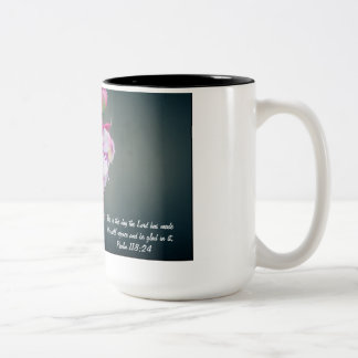 Bloem met bijbelverse Mok