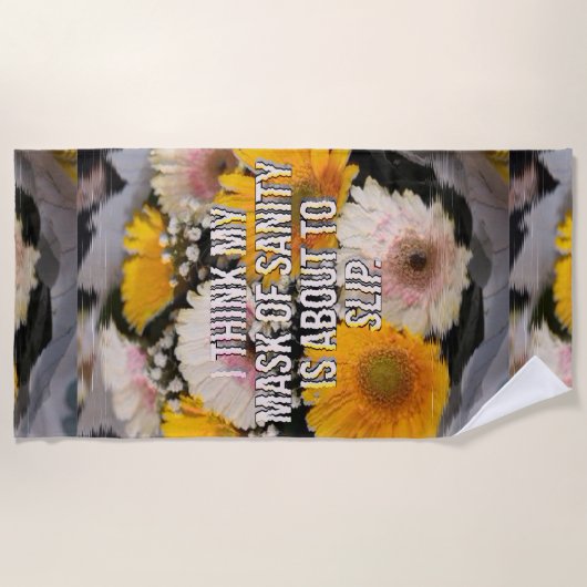 Bloem met citaat strandlaken (Voorkant)