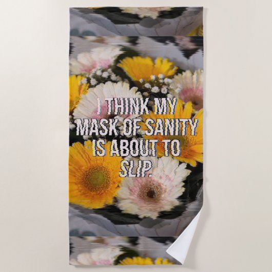 Bloem met citaat strandlaken (Voorkant)