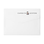 Bloem met een etiket op de langwerpige bruiloft (Achterkant)