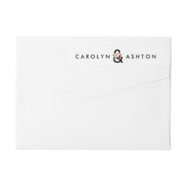 Bloem met een etiket op de langwerpige bruiloft