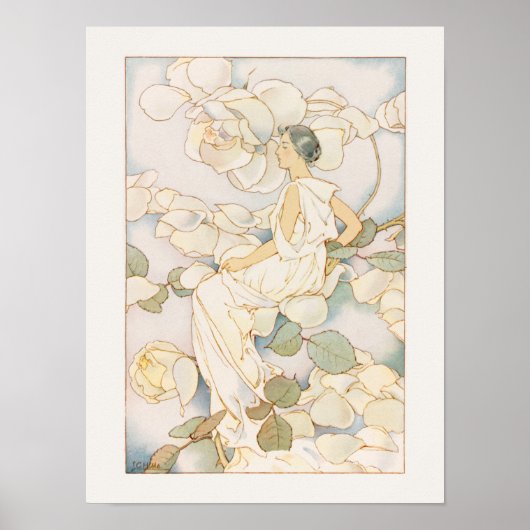 Bloem met gele rozen poster (Voorkant)