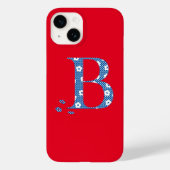 Bloem met gereguleerde B-Hoesje (blauw en stip) - Case-Mate iPhone Case (Achterkant)