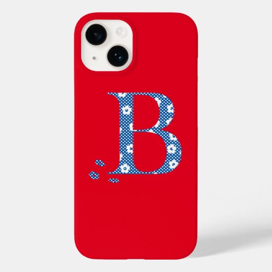 Bloem met gereguleerde B-Hoesje (blauw en stip) - Case-Mate iPhone Case (Achterkant)