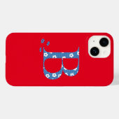 Bloem met gereguleerde B-Hoesje (blauw en stip) - Case-Mate iPhone Case (Achterkant (horizontaal))