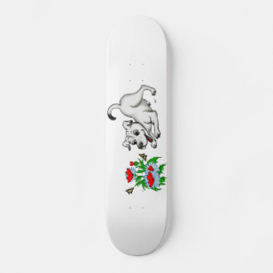 Bloem met hart, puppy en vlinder skateboard