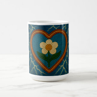 Bloem met kralen en donder koffiemok
