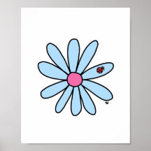 Bloem met Ladybug Poster