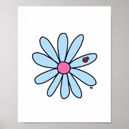 Bloem met Ladybug Poster