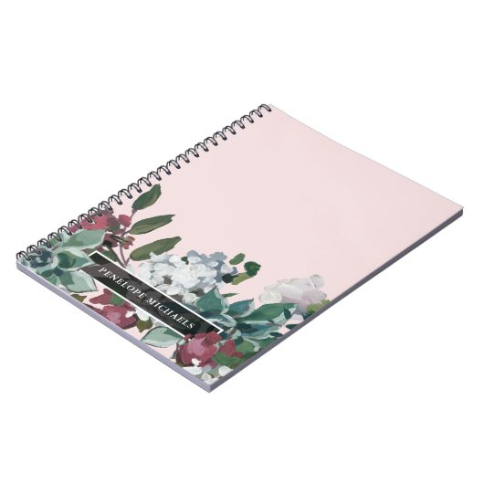 bloem met naam notitieboek (Linkerzijde)