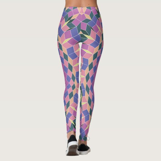 bloem met optisch effect leggings (Achterkant)