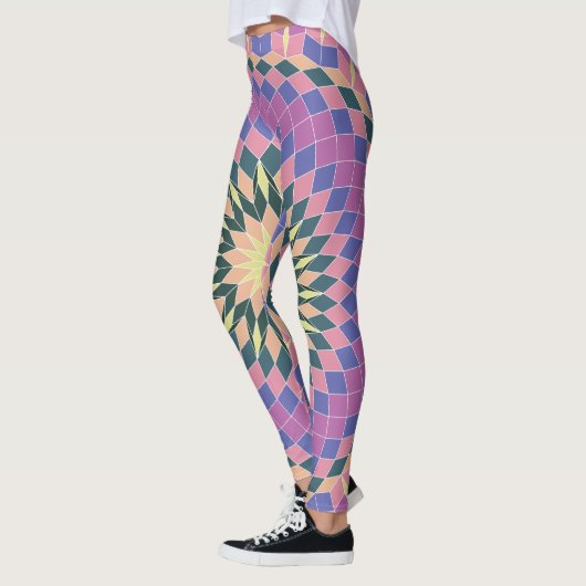 bloem met optisch effect leggings (Links)