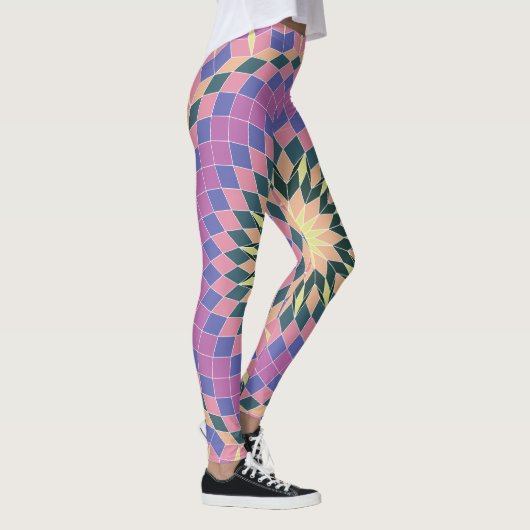 bloem met optisch effect leggings (Rechts)