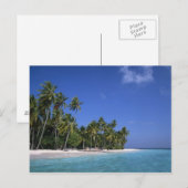 Bloem met palmbomen, Maldiven Briefkaart (Voorkant / Achterkant)