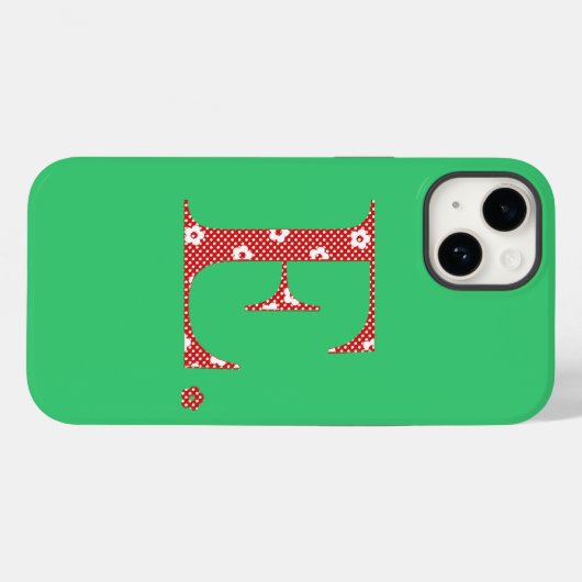 Bloem met patterned Letter E Red & stippen) Hoesje (Achterkant (horizontaal))