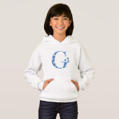 bloem met patterned Letter G (blauw en stip) (Voorkant volledig)