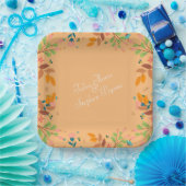 Bloem met verlof papieren bordje (Feest)