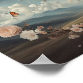 Bloem met vlinder poster (Hoek)