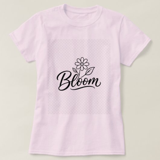 Bloem Minimalistisch Ontwerp T-shirt (Design voorkant)