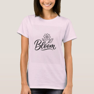 Bloem Minimalistisch Ontwerp T-shirt