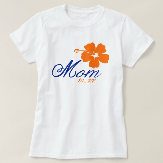 Bloem Moeder Gevestigde Douane Moederdag T-shirt (Design voorkant)