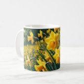 Bloem mok met felgele narcissen (Voorkant links)
