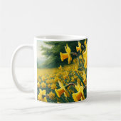 Bloem mok met felgele narcissen (Links)