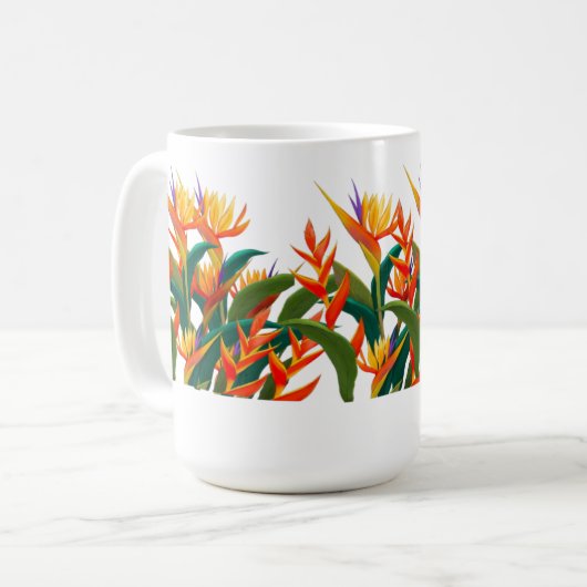 Bloem mok rood groen (Voorkant links)