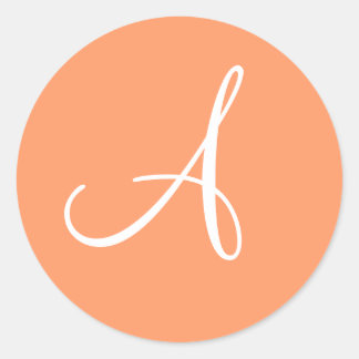 Bloem Monogram bruiloft Ronde Sticker